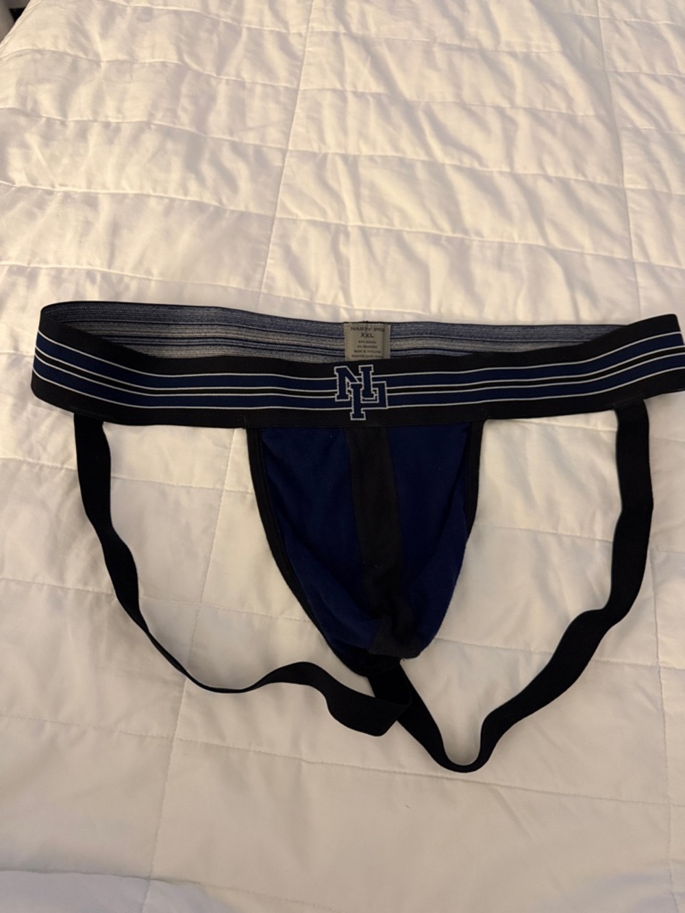 Nasty Pig Navy and Black Striped Waist Jockstrap
